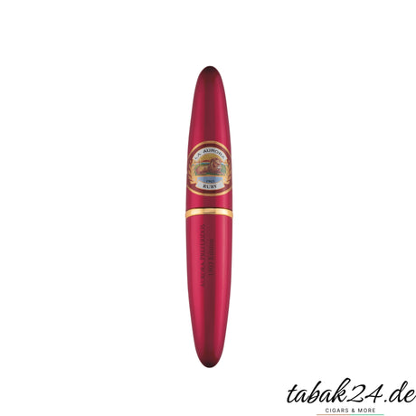 La Aurora Ruby Edition Zigarre in rubinroter Aluminium-Tube, stehend