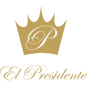 Goldenes El Presidente Logo mit stilisierter Krone und geschwungener Schrift