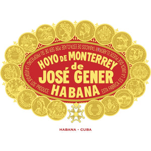 Hoyo de Monterrey Markenlogo in Rot und Gold, Kuba