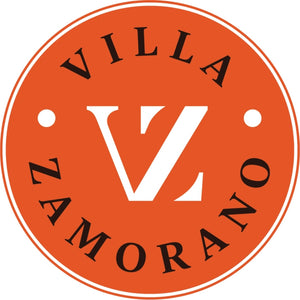 Villa Zamorano Zigarrenmarkenlogo in Orange mit weißem VZ-Monogramm