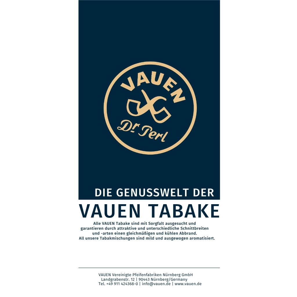 VAUEN Logo und Beschreibung der Genusswelt der VAUEN Tabake
