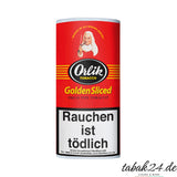 Orlik Golden Sliced Pfeifentabakdose in Rot mit Warnhinweis