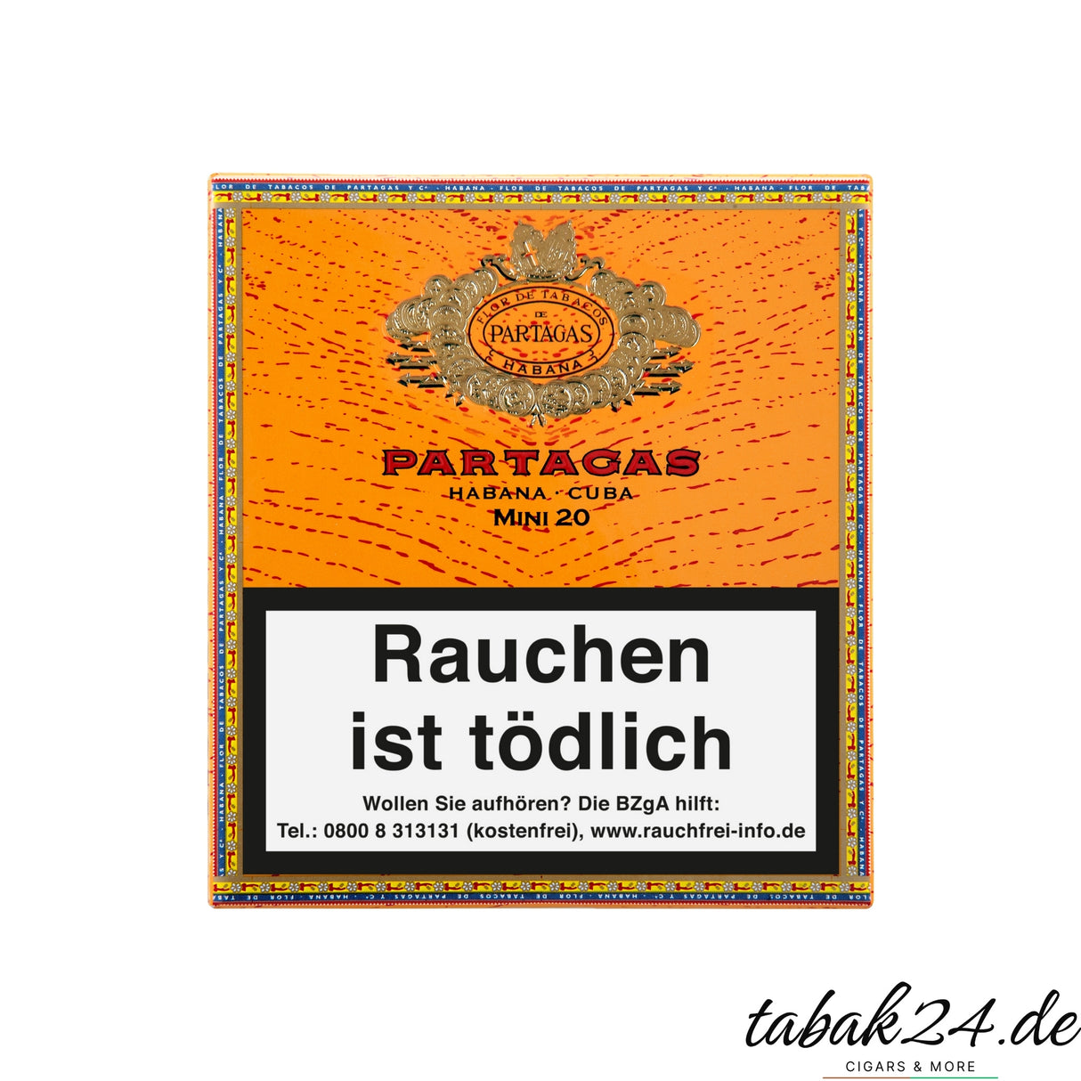 Partagás Mini 20 – kräftige kubanische Zigarillos mit Holz-, Leder- und Würznoten für intensiven Rauchgenuss.
