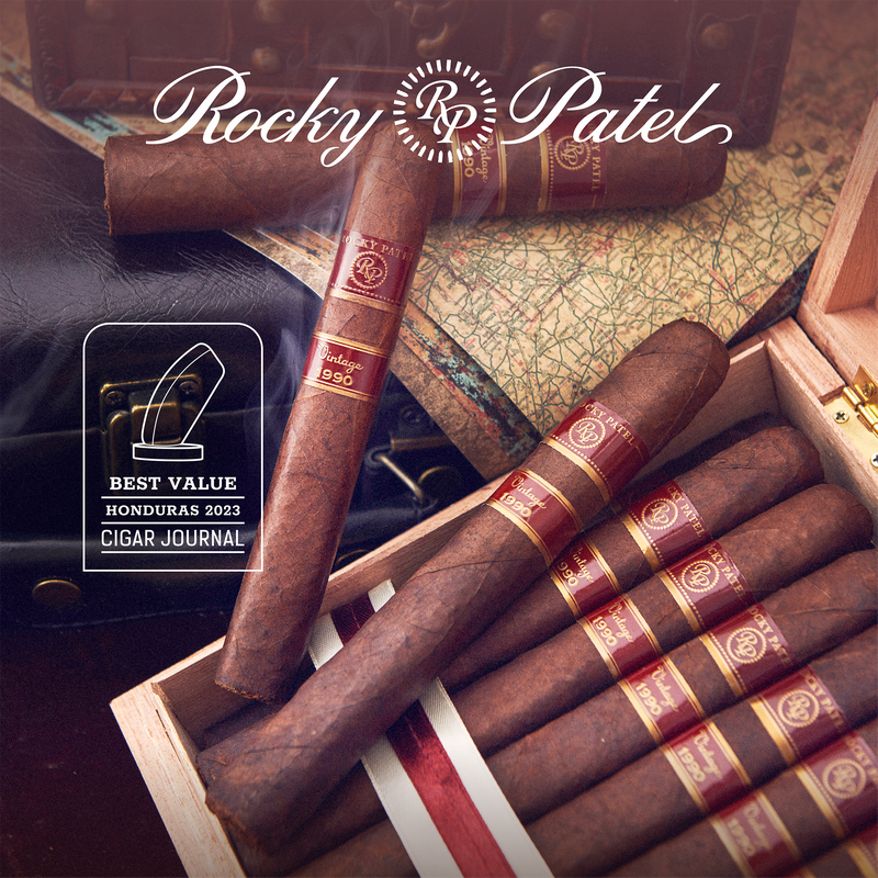 Rocky Patel Vintage 1990 Banner mit Best-Value Auszeichnung