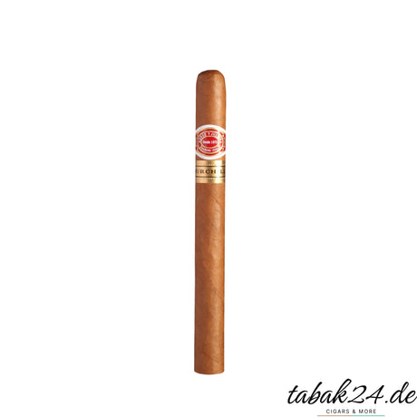 Romeo y Julieta Churchill – elegante, mittelkräftige Zigarre mit Aromen von Holz, Leder und floralen Noten. Jetzt auf Tabak24.de entdecken!