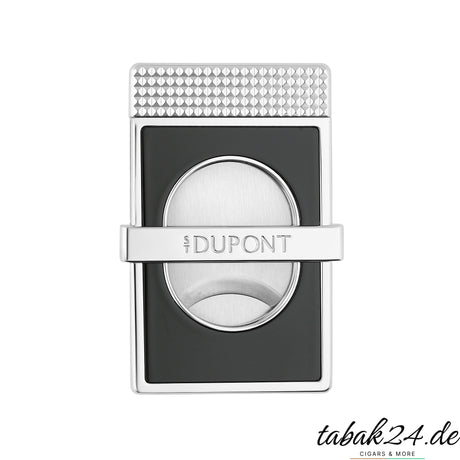 S.T. Dupont Perfect Cut Zigarrenschneider Slim – Schwarz & Chrom, Frontansicht