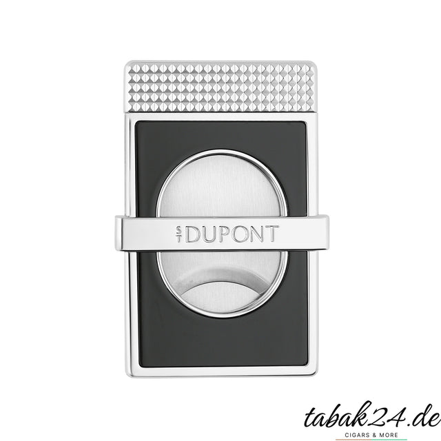 S.T. Dupont Perfect Cut Zigarrenschneider Slim – Schwarz & Chrom, Frontansicht