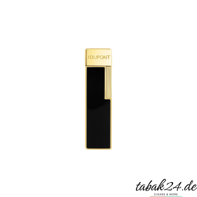 S.T. Dupont Twiggy Feuerzeug schwarz gold Frontansicht