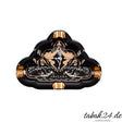 Skelton xReLaXx Zigarrenaschenbecher – Schwarzer Porzellan-Aschenbecher mit Gold-Details
