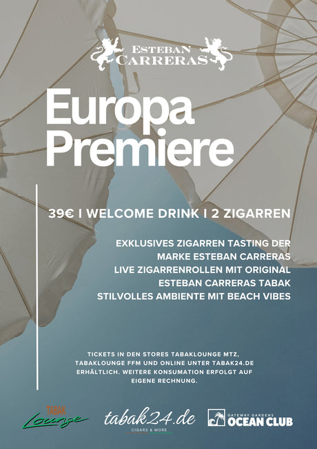 Details zur Europa-Premiere von Esteban Carreras Zigarren im Ocean Club