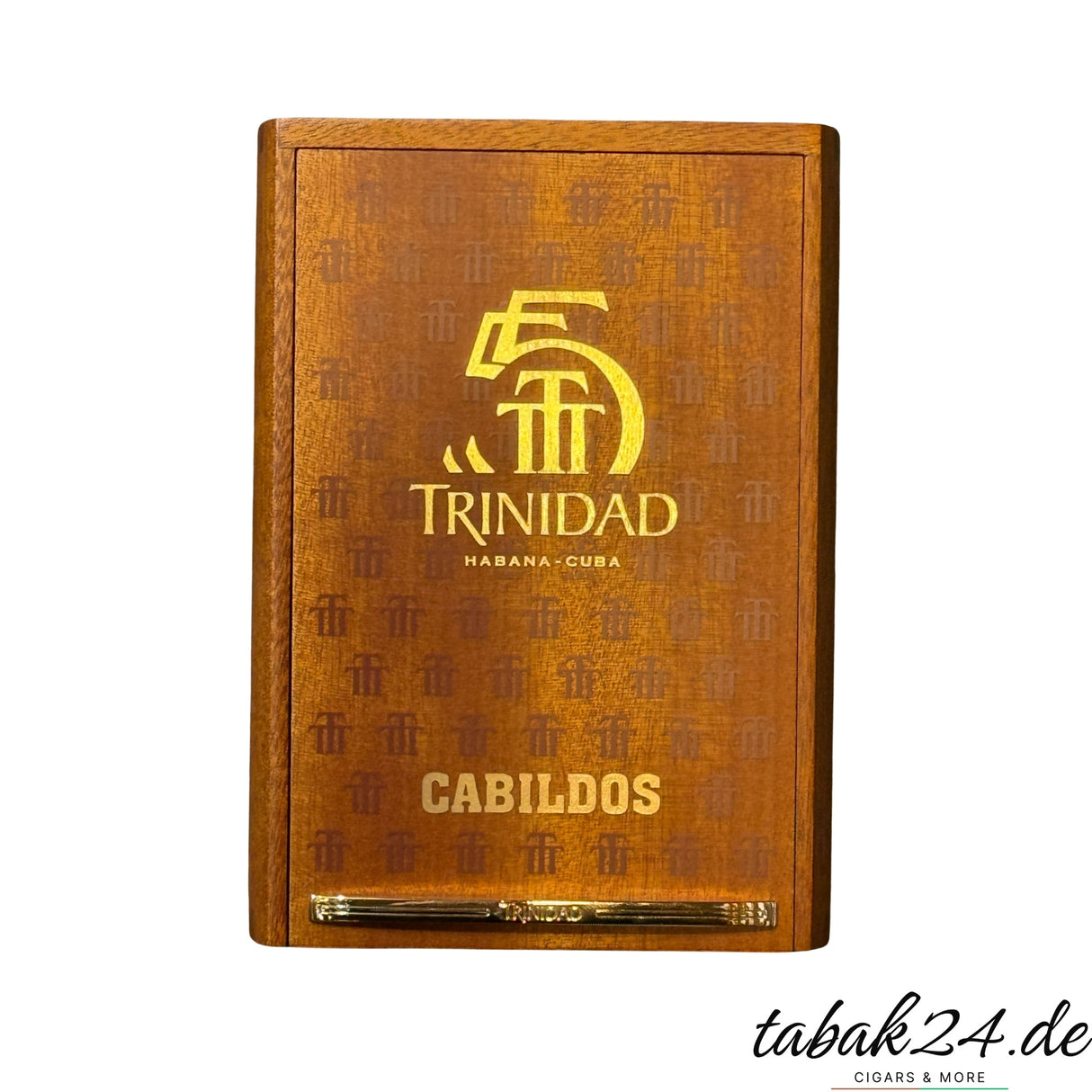 Trinidad Cabildos 12er Holzkiste geschlossen mit goldener Prägung