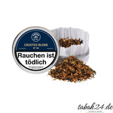 VAUEN Crusted Blend No. 6 Dose mit geöffnetem Inhalt und Tabakmischung davor