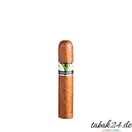 Vegueros Entretiempos einzelne Zigarre aus Kuba vor weißem Hintergrund