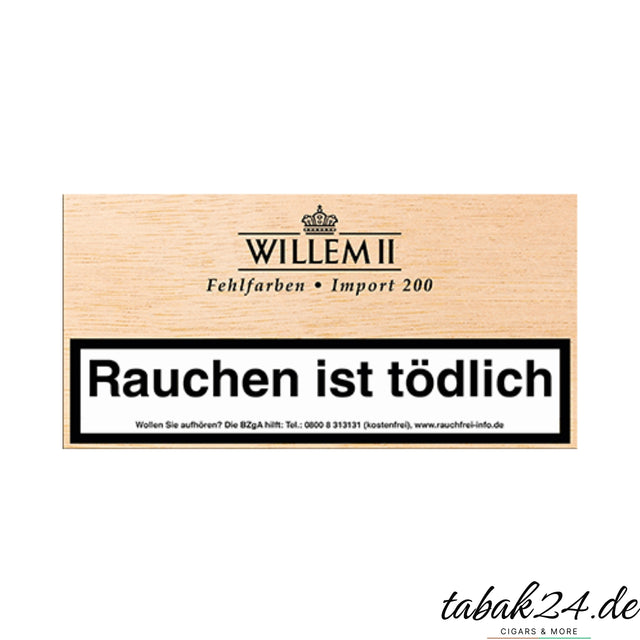 Zigarrenkiste Willem II Fehlfarben Import 200 im Holzdesign