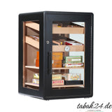 Adorini Bari Deluxe – Humidorschrank schwarz, Seitenansicht mit Zedernholz-Einlegeböden