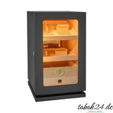 Adorini Lumina Grande Deluxe Black – Humidorschrank mattschwarz, Innenraum mit Trays und Schubladen