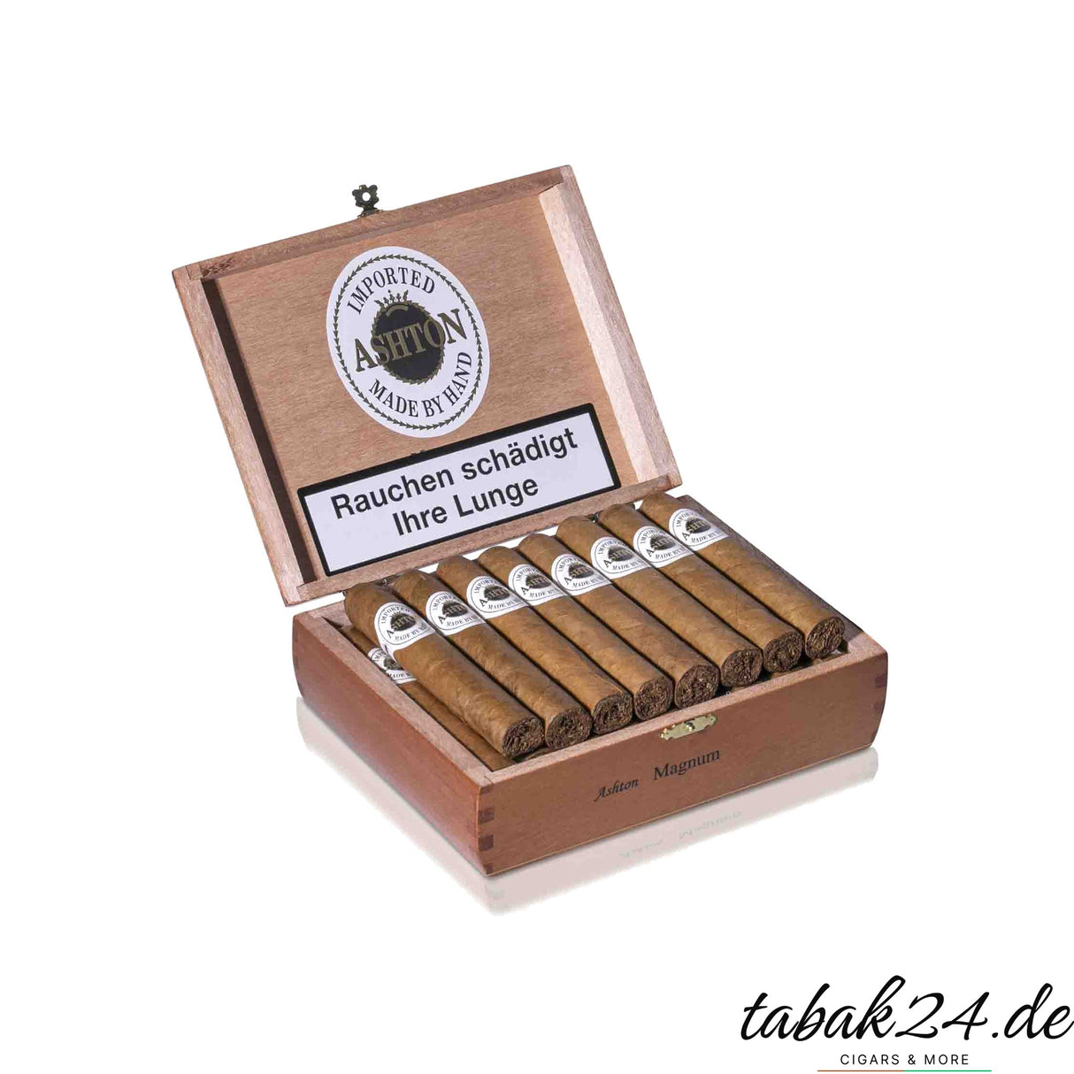 Ashton Classic Magnum – Zigarren in der geöffneten Kiste