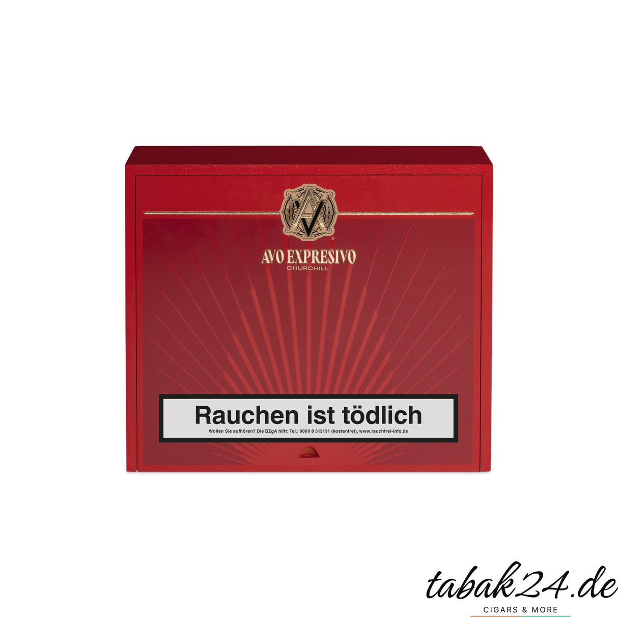 AVO Expresivo Churchill 20er Kiste – Frontalansicht geschlossen