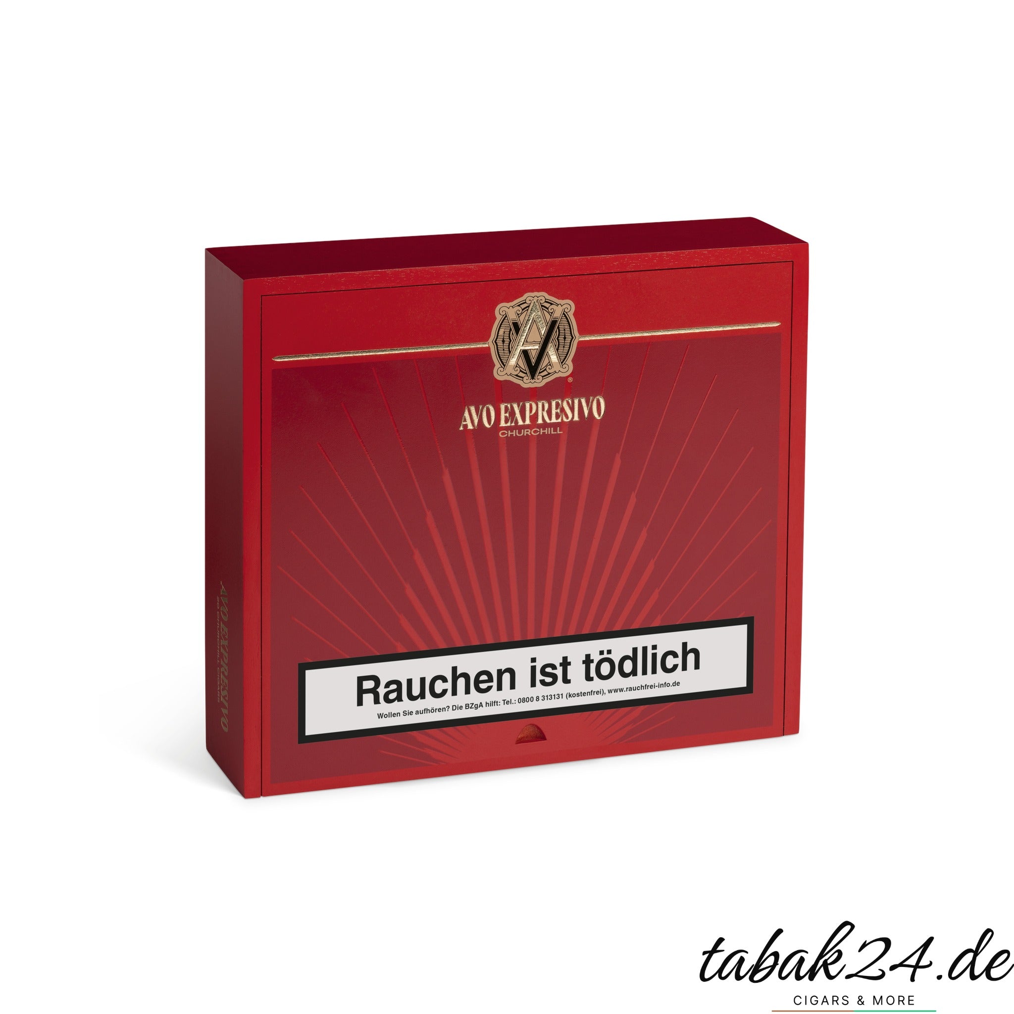 AVO Expresivo Churchill 20er Kiste – geschlossen, Seitenansicht