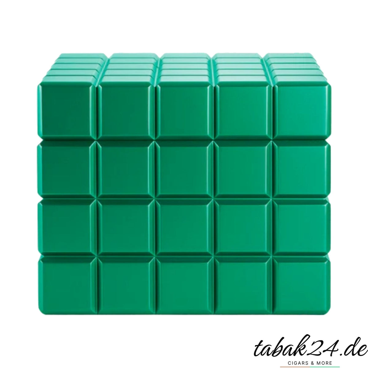 Colibri Desktop Humidor Heritage Cube grün, geschlossen