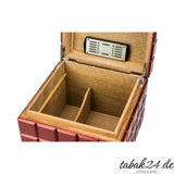 Colibri Desktop Humidor Heritage Cube rot, Innenansicht mit Zedernholz und Trennleisten