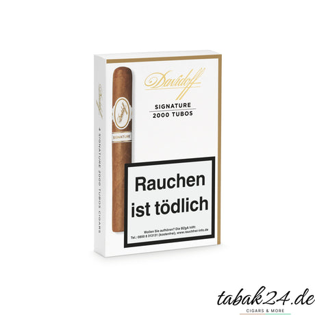 Geschlossene 4er-Packung Davidoff Signature 2000 Tubos mit Branding