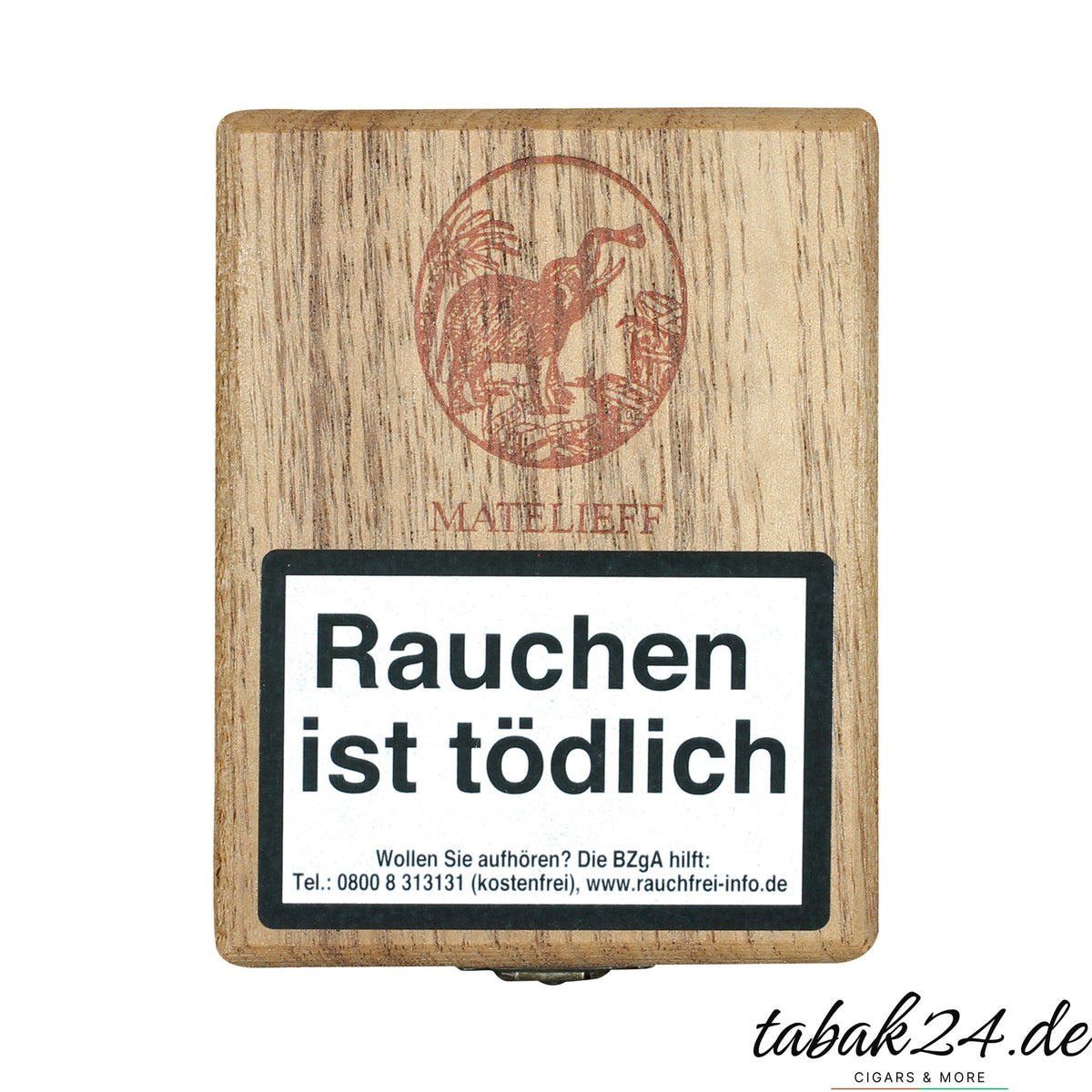 De Olifant Matelieff Zigarillo 10er Imperial Holzkiste mit Elefantenlogo