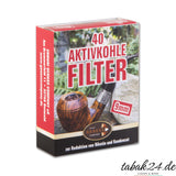 Ermuri Aktivkohle-Pfeifenfilter 9 mm, 40 Stück Packung