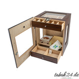 Humidorschrank Sevenson walnut matt, geöffnet