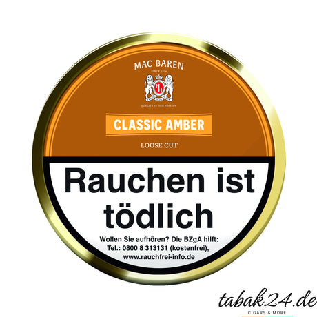 Mac Baren Classic Amber Pfeifentabak, 100 g Dose