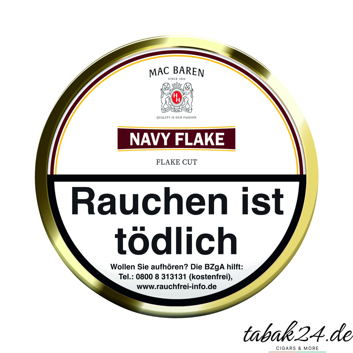 Mac Baren Navy Flake Pfeifentabak, 50 g Dose