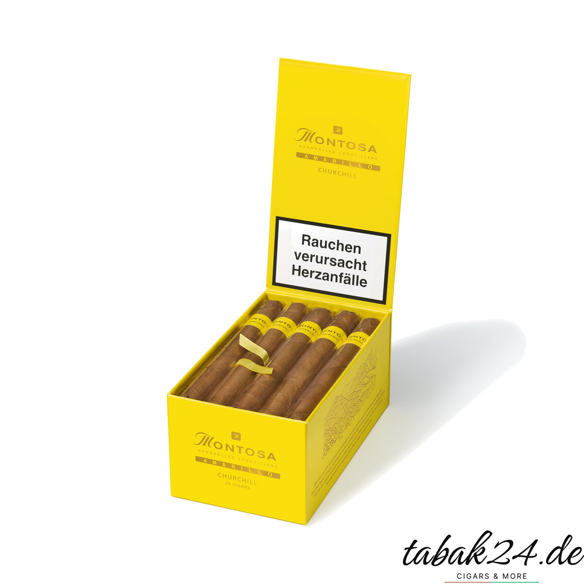 Montosa Amarillo Churchill – geöffnete 20er Zigarrenkiste