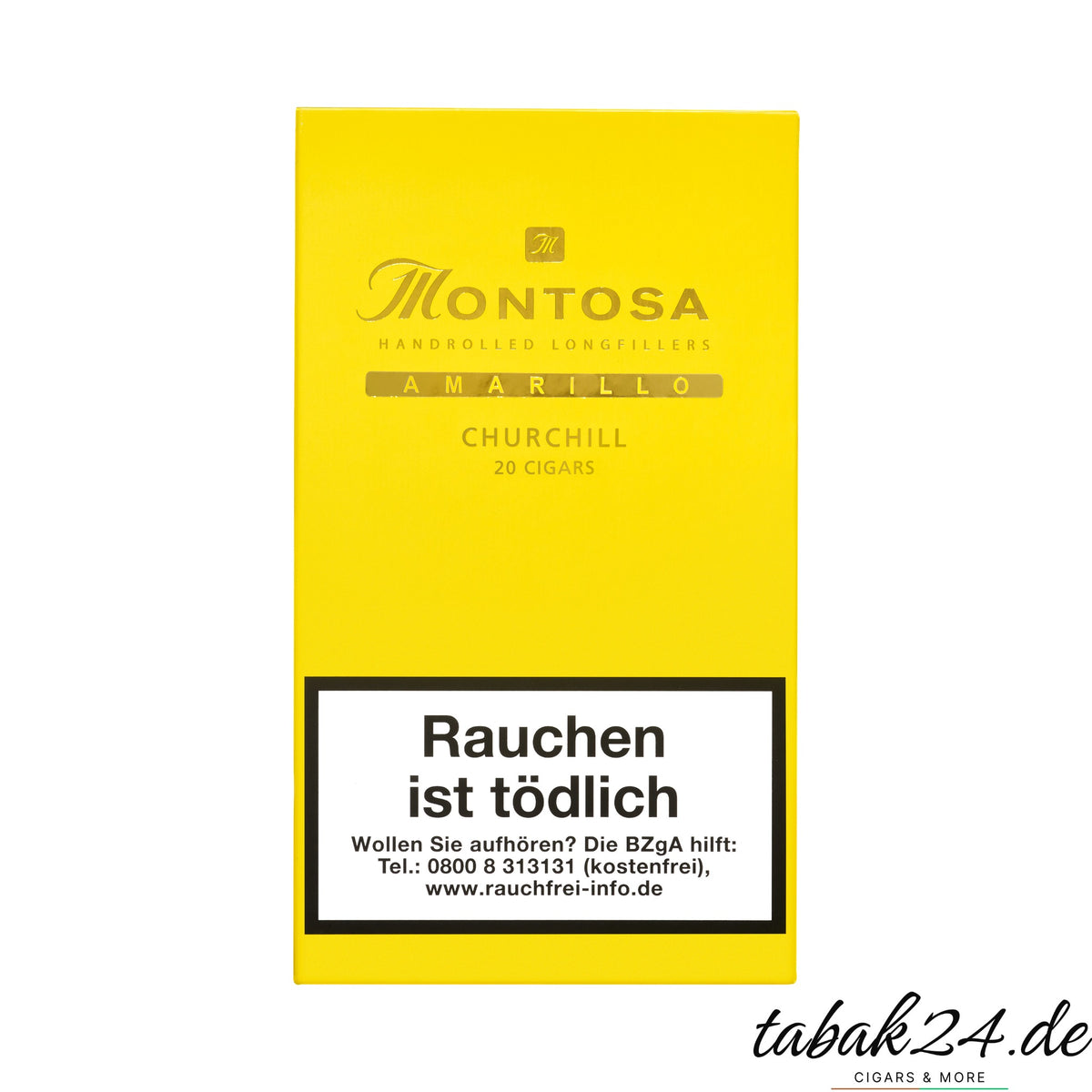 Montosa Amarillo Churchill – 20er Zigarrenkiste Vorderansicht