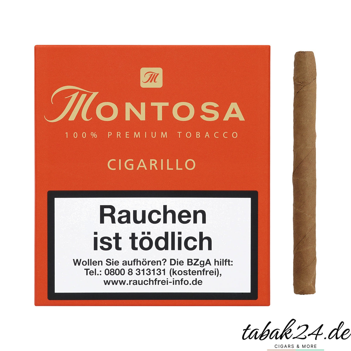 Montosa Cigarillo geöffnete Packung mit Zigarillos, Nahaufnahme