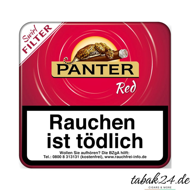 Panter Swirl Red Filter Zigarillos mit Doppelfilter in der 20er Blechdose