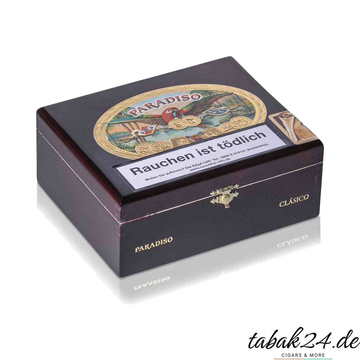 Paradiso Classico Robusto – 24er Holzkiste Vorderansicht