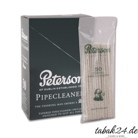 Peterson Pfeifenreiniger konisch weiß, 50 Stück Packung