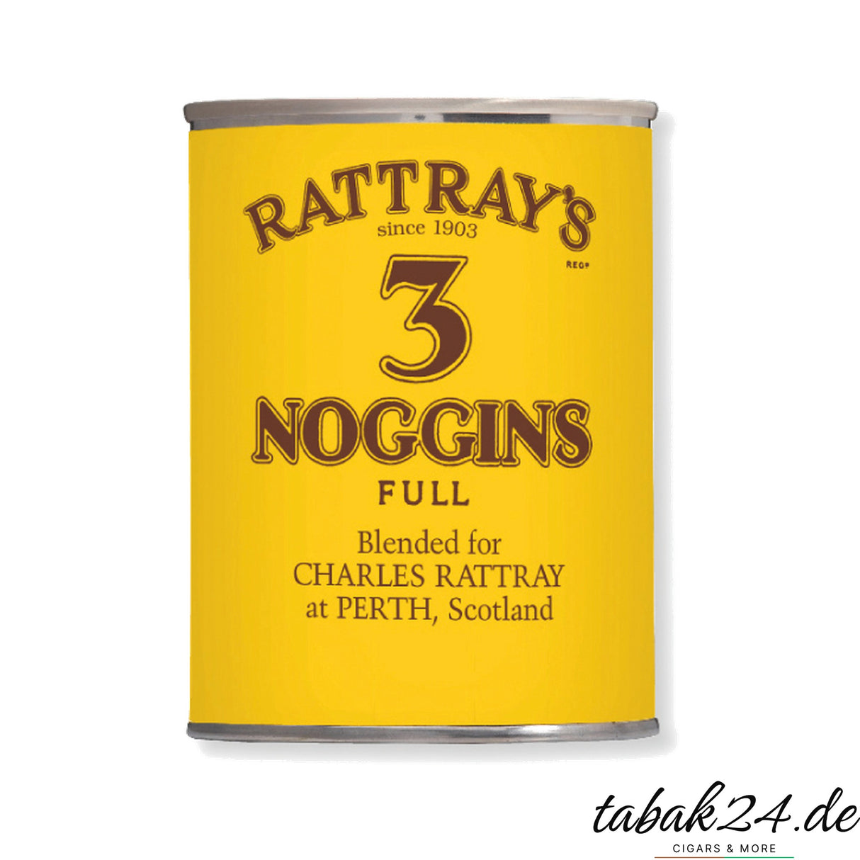 Rattray’s 3 Noggins Pfeifentabak in der runden 100-g-Dose