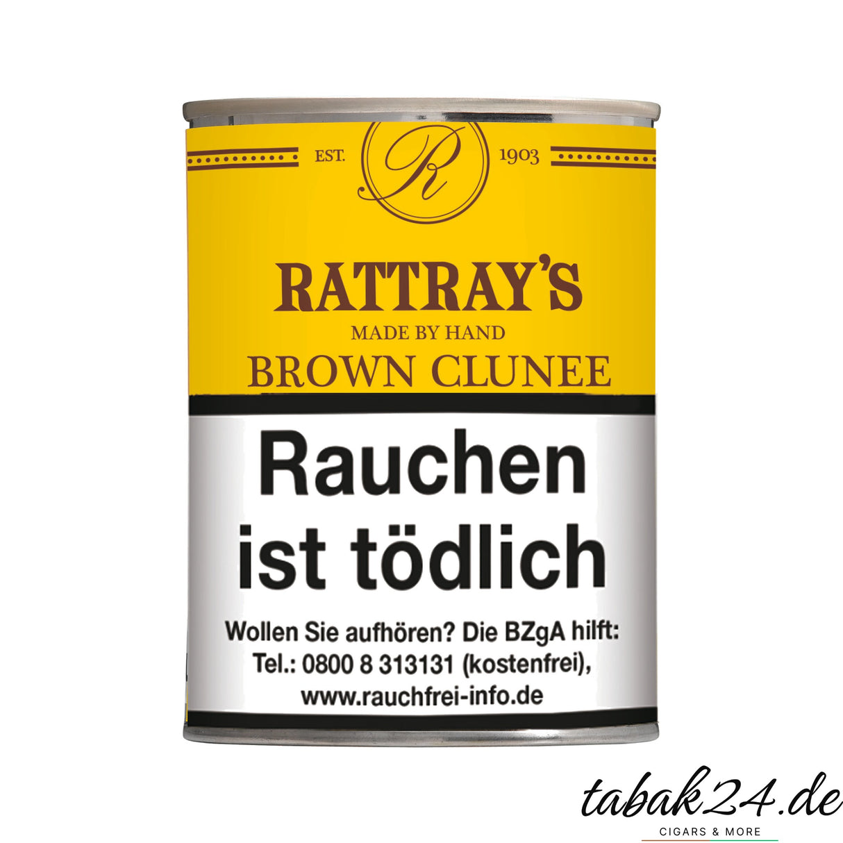 Rattray’s Brown Clunee Pfeifentabak in der runden 100-g-Dose