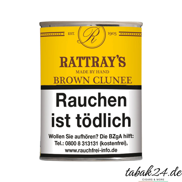 Rattray’s Brown Clunee Pfeifentabak in der runden 100-g-Dose