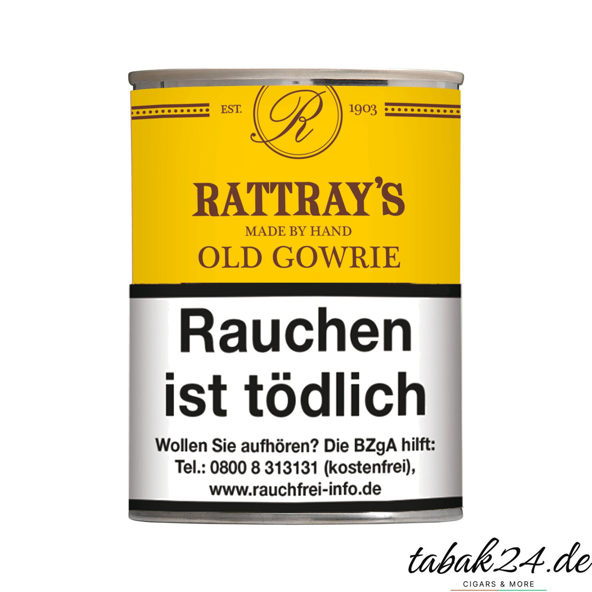 Rattray’s Old Gowrie Pfeifentabak in der runden 100-g-Dose