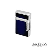 S.T. Dupont Le Grand C23013N Blau Sunburst Palladium – geöffnet mit Zündmechanismus