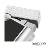 S.T. Dupont Feuerzeug-Halskette Schwarz Lack / Silber – Guilloché-Musterdetail