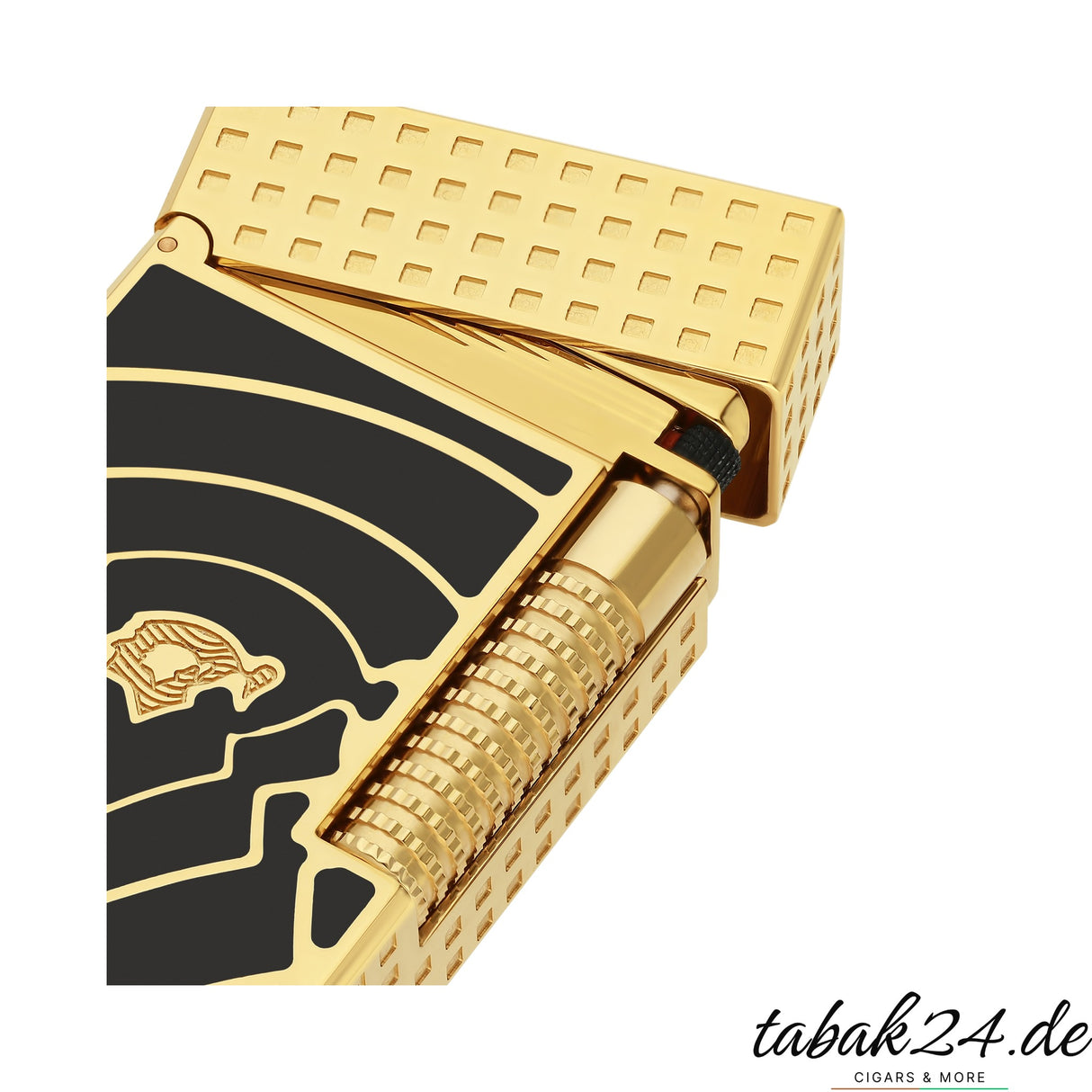 S.T. Dupont Le Grand Cohiba 60 Feuerzeug – Detailansicht Zündrolle und Cohiba-Guilloche