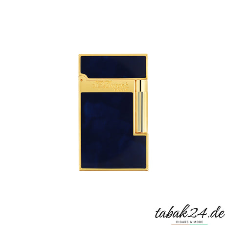 S.T. Dupont Ligne 2 Atelier Feuerzeug Dunkelblau Gold – Vorderansicht