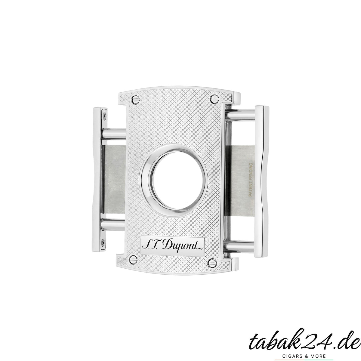 S.T. Dupont Maxijet Zigarrenschneider Chrom Karo – geöffnet