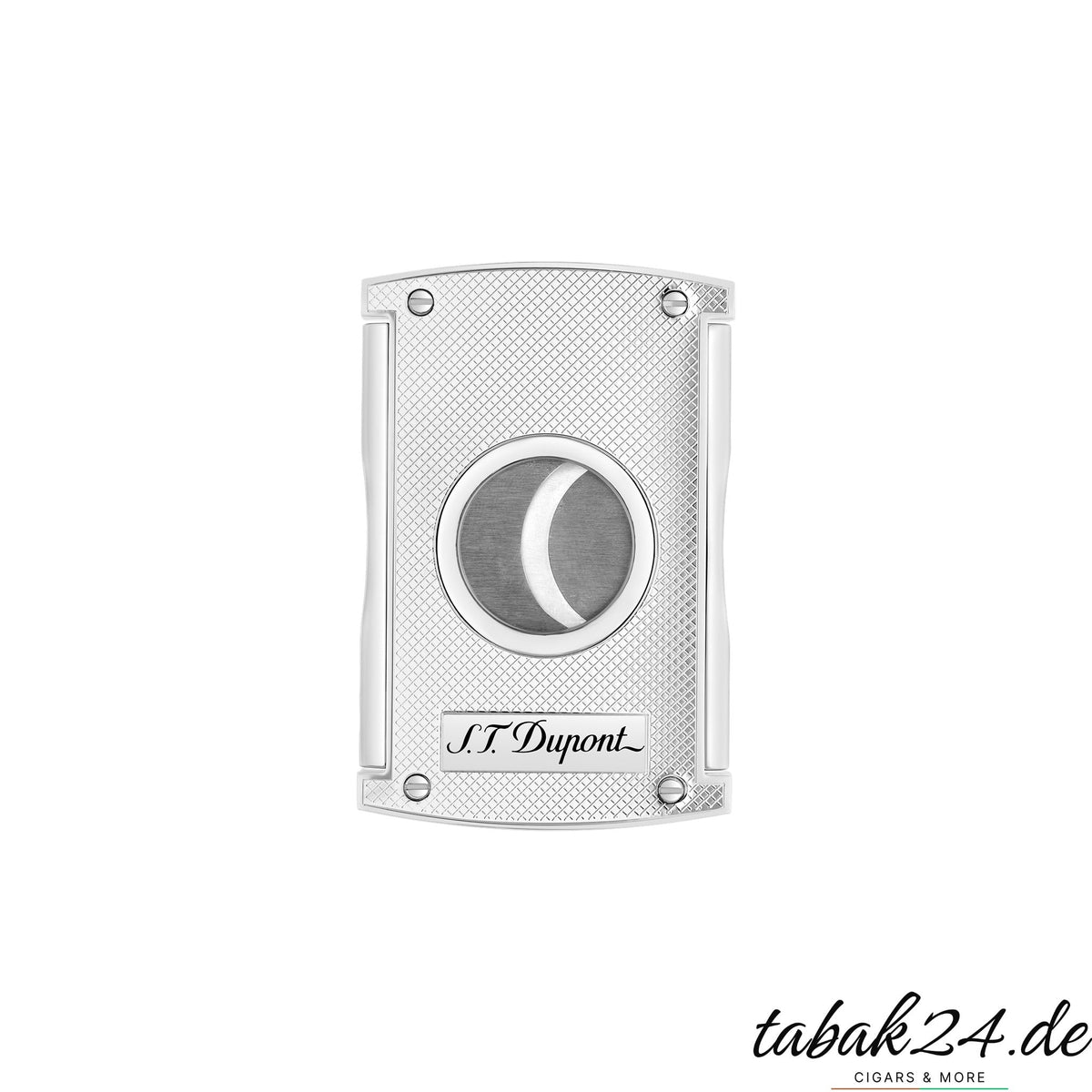 S.T. Dupont Maxijet Zigarrenschneider Chrom Karo – Vorderansicht
