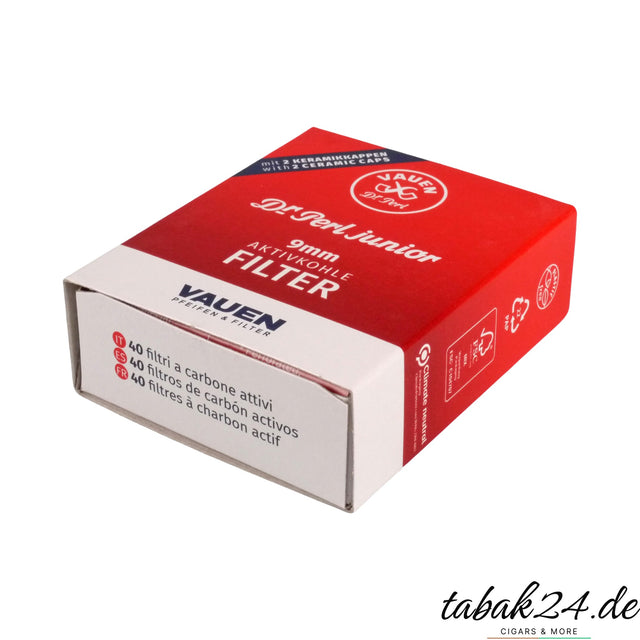 Vauen Dr Perl Junior Aktivkohle-Filter 9 mm Schachtel mit 40 Filtern