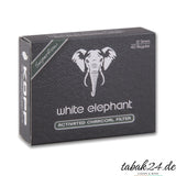 White Elephant Superflow Aktivkohle-Pfeifenfilter 9 mm, 40 Stück Packung