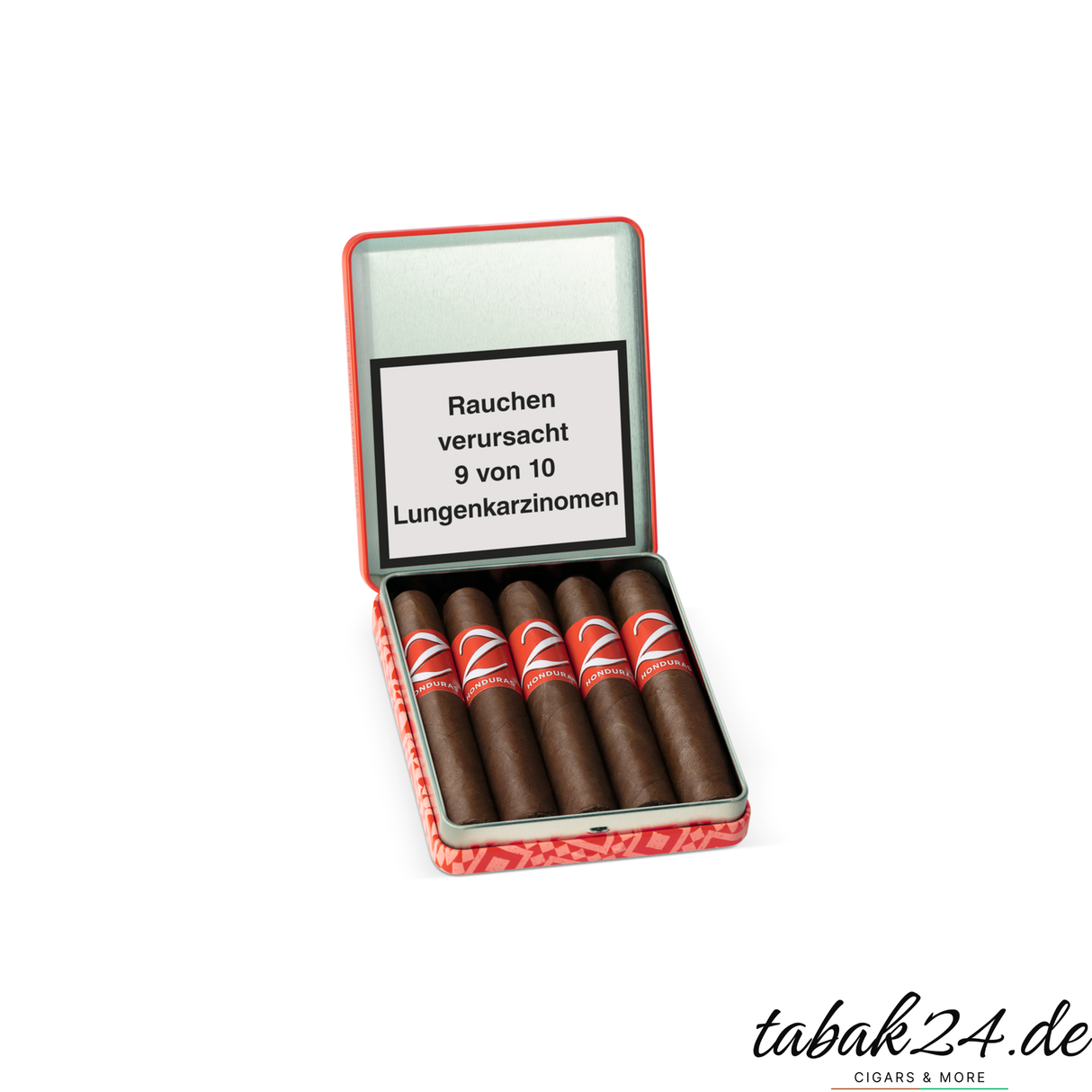 Zino Honduras Half Corona – 5er Metalldose (Pre-Cut) Seitenansicht